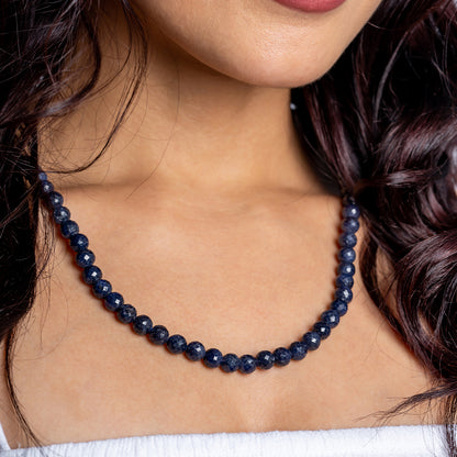 Blue Sapphire Mala necklace 