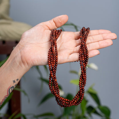 Red Sandalwood Kanthi Mala Prayer beads 