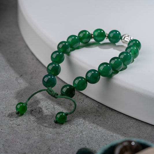Green Onyx Gemstone Chakra Bracelet